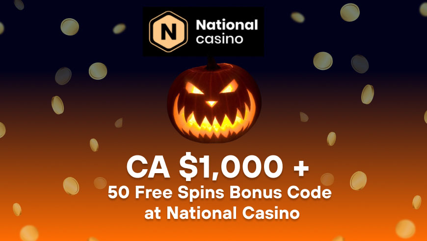 CA$1,000 + 50 Free Spins Bonus Code at National Casino